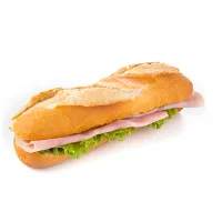 Pistolet meergranen belegd met ham, tomaat,komkommeren sla mix.