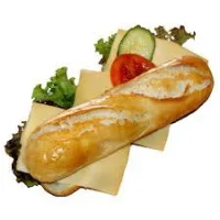 Pistolet meergranen Belegd met jonge kaas, tomaat,komkommeren sla mix.