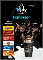 Mag 6 schepjes uitkiezen uit onze talloze smaken<br> <i>Smarties, Tony chocolonely, kit kat, Haribo beertjes</i><br><i>Marshmello M&M, karamel, chocoladesaus crunch, Witte chocoladesaus Smurf of stroopwafel.....enz.</i>