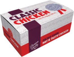 2 chickenstrips en 3 chickenwings