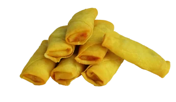 Met chilisaus Loempia in zakje